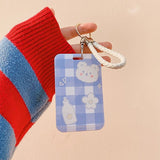 Business Card Holder Cartoon Cute Retractable Credit Card Cover Case