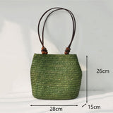 Round Vintage Handmade Woven Shoulder Bag