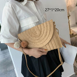 Round Vintage Handmade Woven Shoulder Bag
